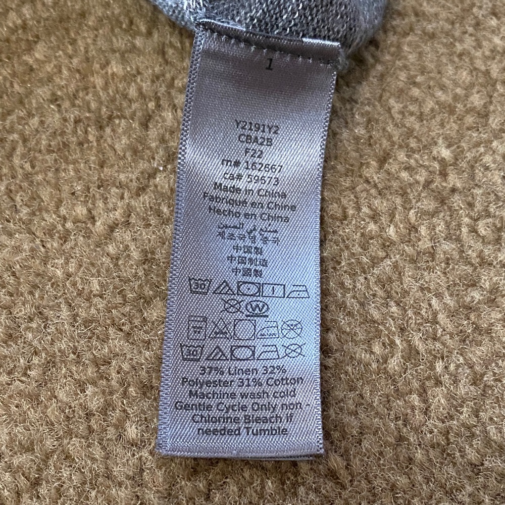 John Varvatos M Gray Striped Men's Sweater - Picture 6 of 6